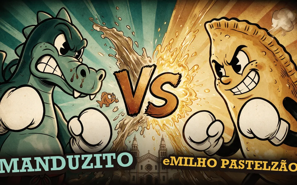 Prévia de Manduzito vs eMilho Pastelzão — animação de luta